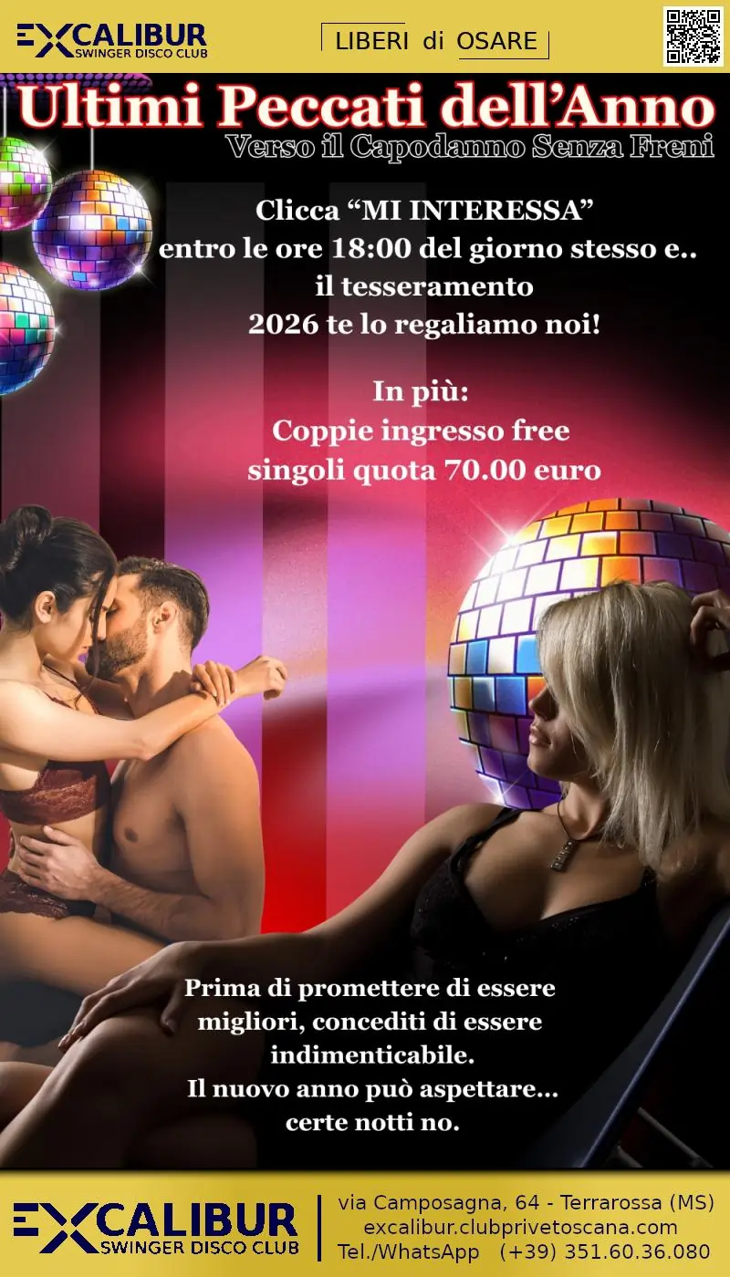 Swinger club prive événement Aspettando Capodanno